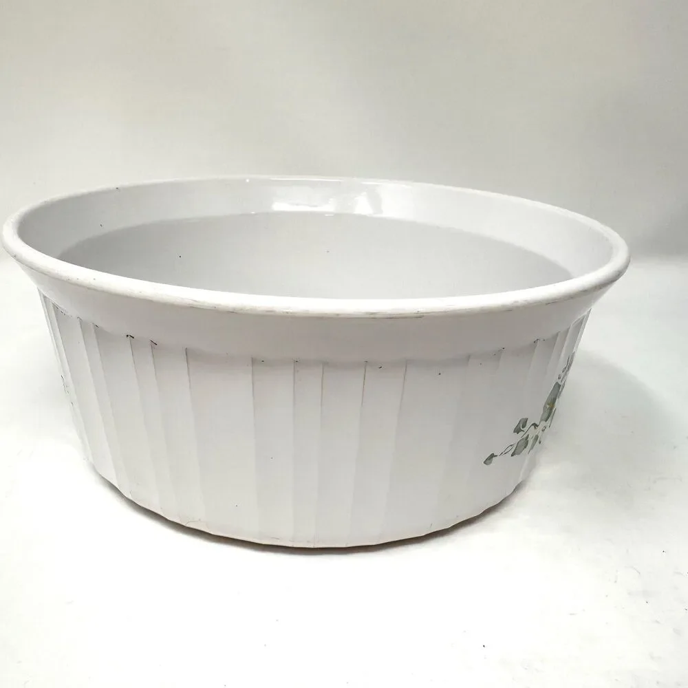 Vintage Corning Ware Callaway Ivy F-5-B 1.6 Liter Round Fluted Casserole Dish